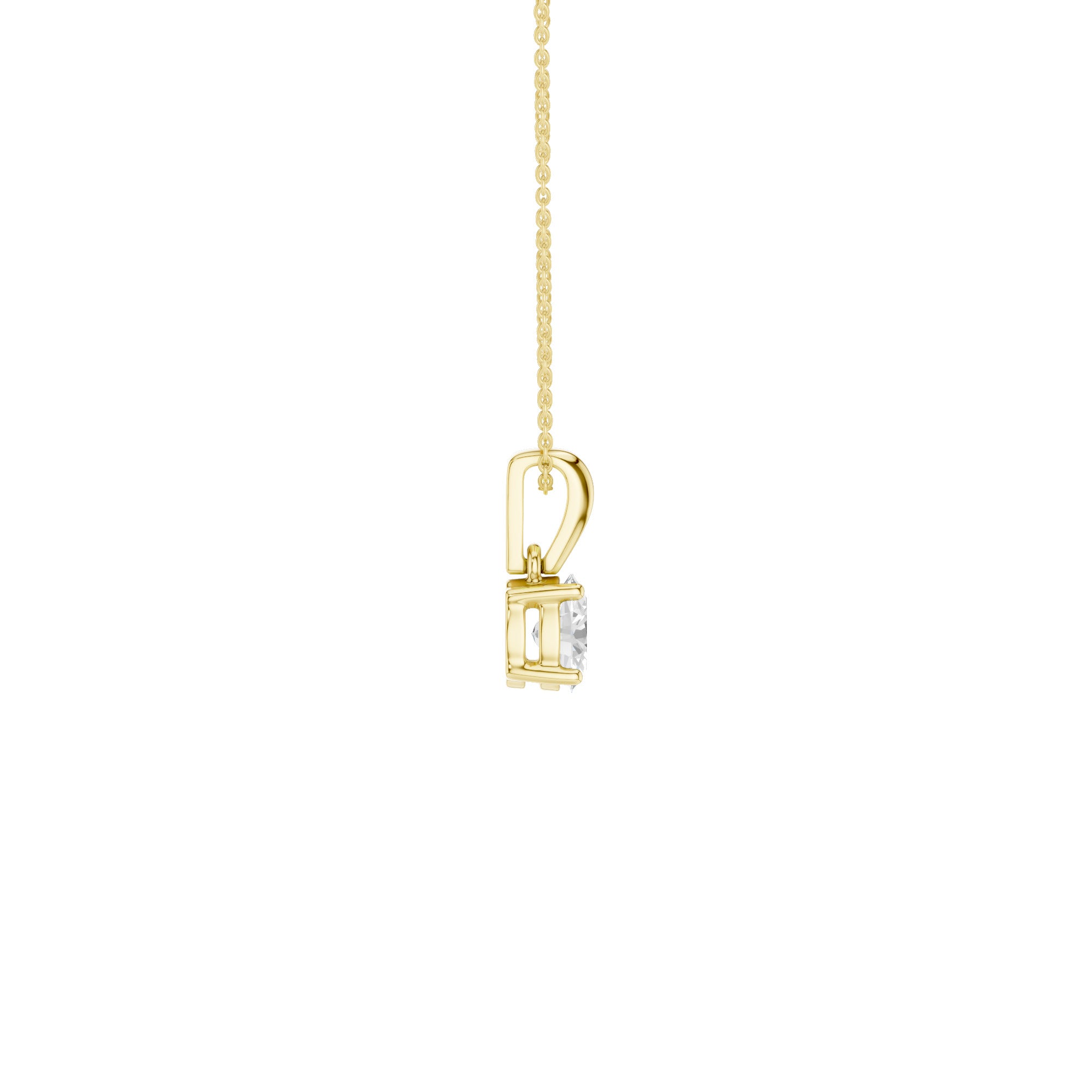 Lab-diamant anheng oval 0,25 ct F/VS – 9K gult gull