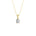 Lab-diamant anheng oval 0,50 ct F/VS – 9K gult gull