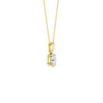 Lab-diamant anheng oval 0,50 ct F/VS – 9K gult gull