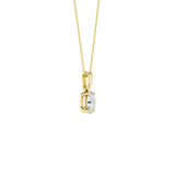 Lab-diamant anheng oval 0,50 ct F/VS – 9K gult gull