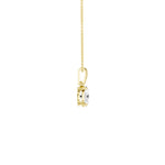 Lab-diamant anheng oval 0,50 ct F/VS – 9K gult gull
