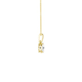 Lab-diamant anheng oval 0,50 ct F/VS – 9K gult gull