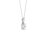 Lab-diamant anheng oval 0,75 ct F/VS – 9K hvitt gull