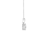 Lab-diamant anheng oval 0,75 ct F/VS – 9K hvitt gull