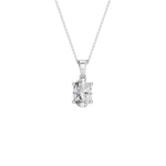 Lab-diamant anheng oval 1,00 ct F/VS – 9K hvitt gull
