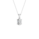 Lab-diamant anheng oval 1,00 ct F/VS – 9K hvitt gull