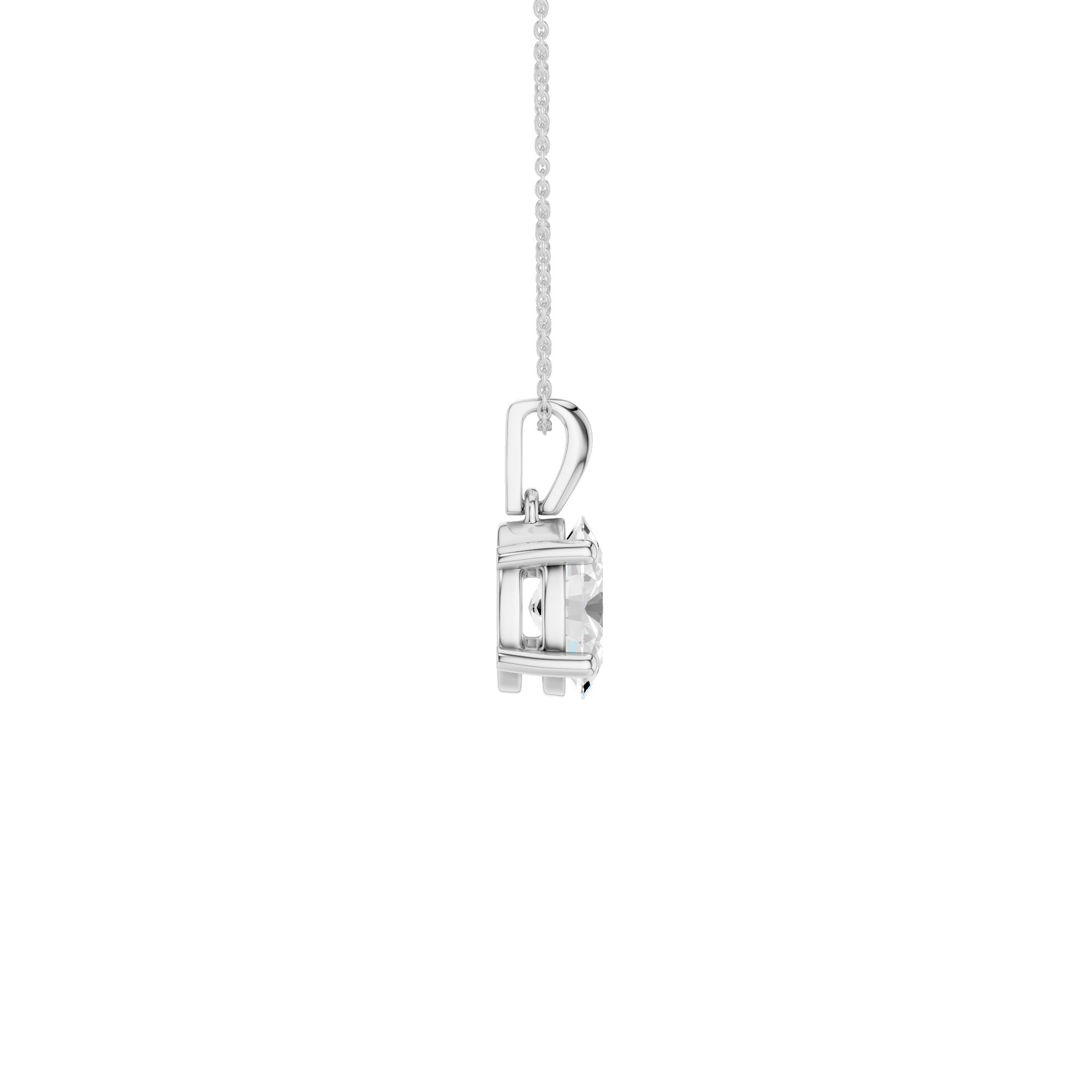 Lab-diamant anheng oval 1,00 ct F/VS – 9K hvitt gull
