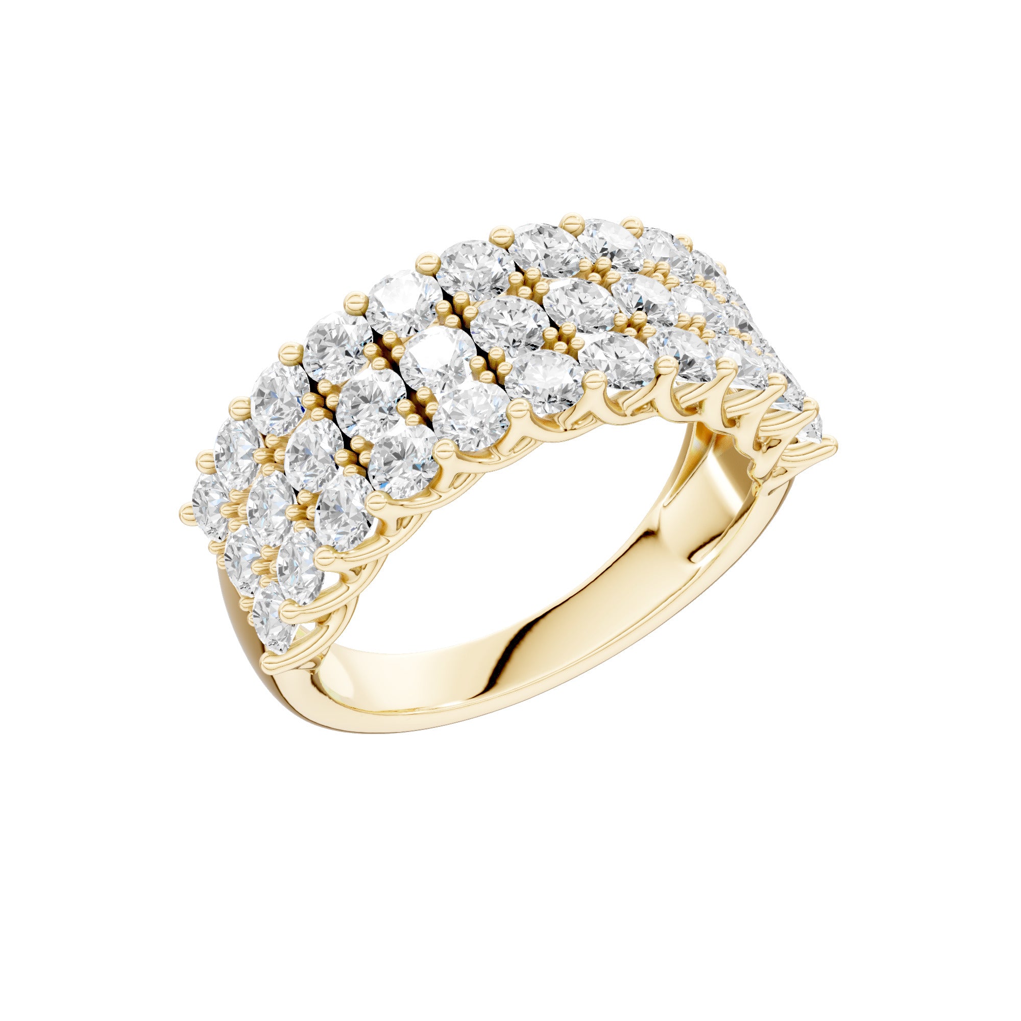 Lab-diamant bred pavéring 2,00 ct F/VS – 9K gult gull