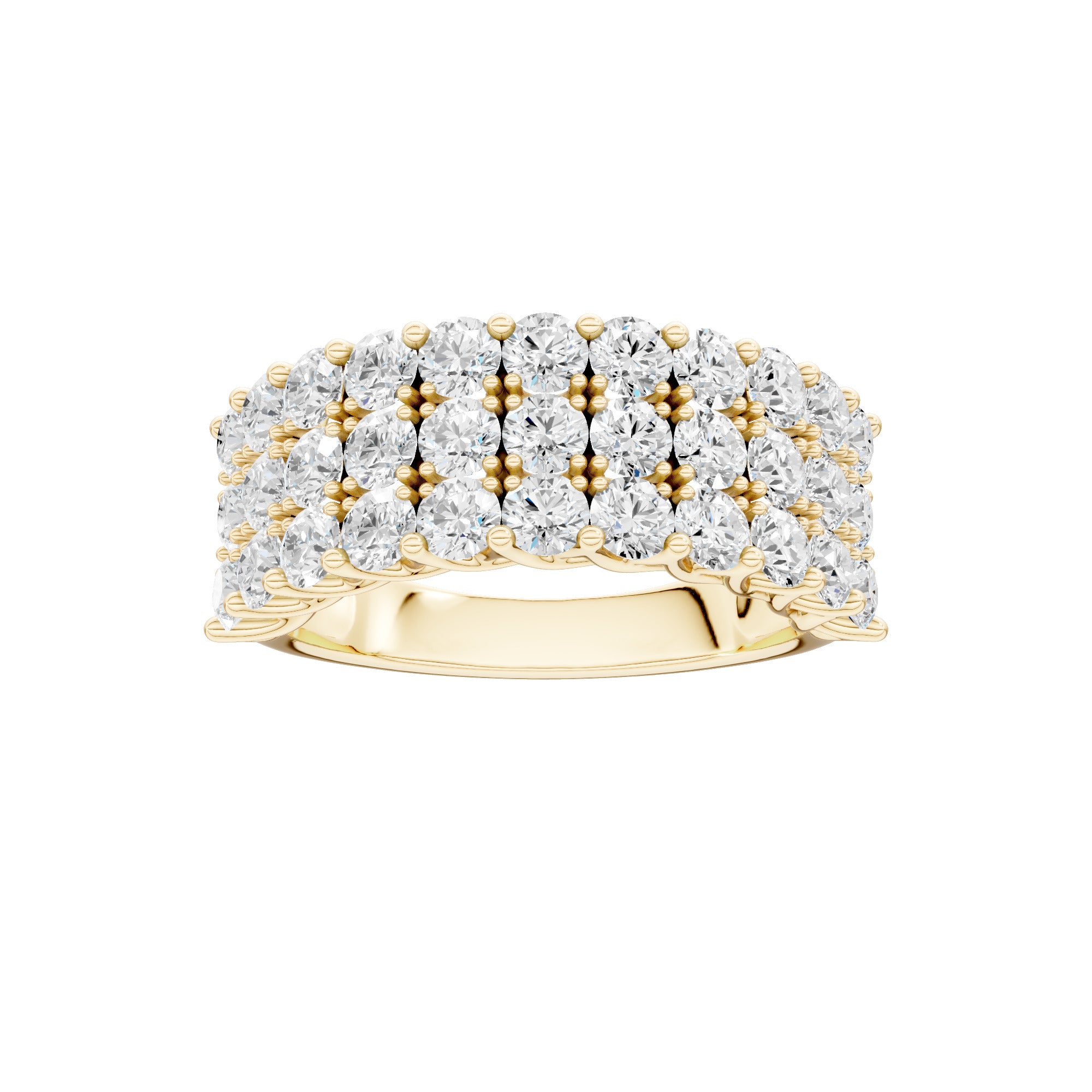 Lab-diamant bred pavéring 2,00 ct F/VS – 9K gult gull