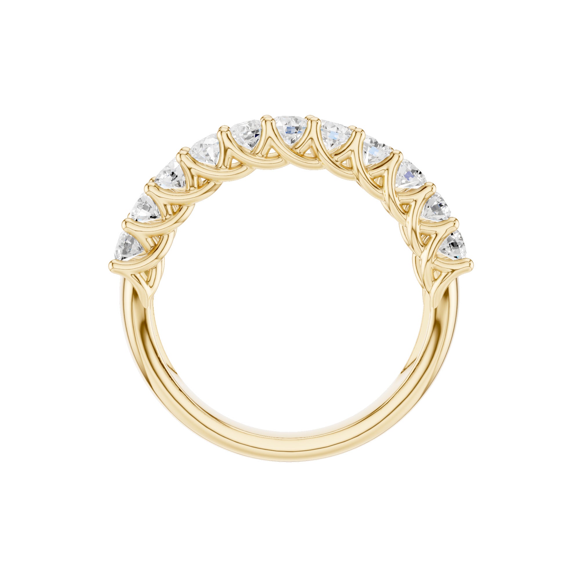 Lab-diamant bred pavéring 2,00 ct F/VS – 9K gult gull