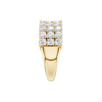 Lab-diamant bred pavéring 2,00 ct F/VS – 9K gult gull