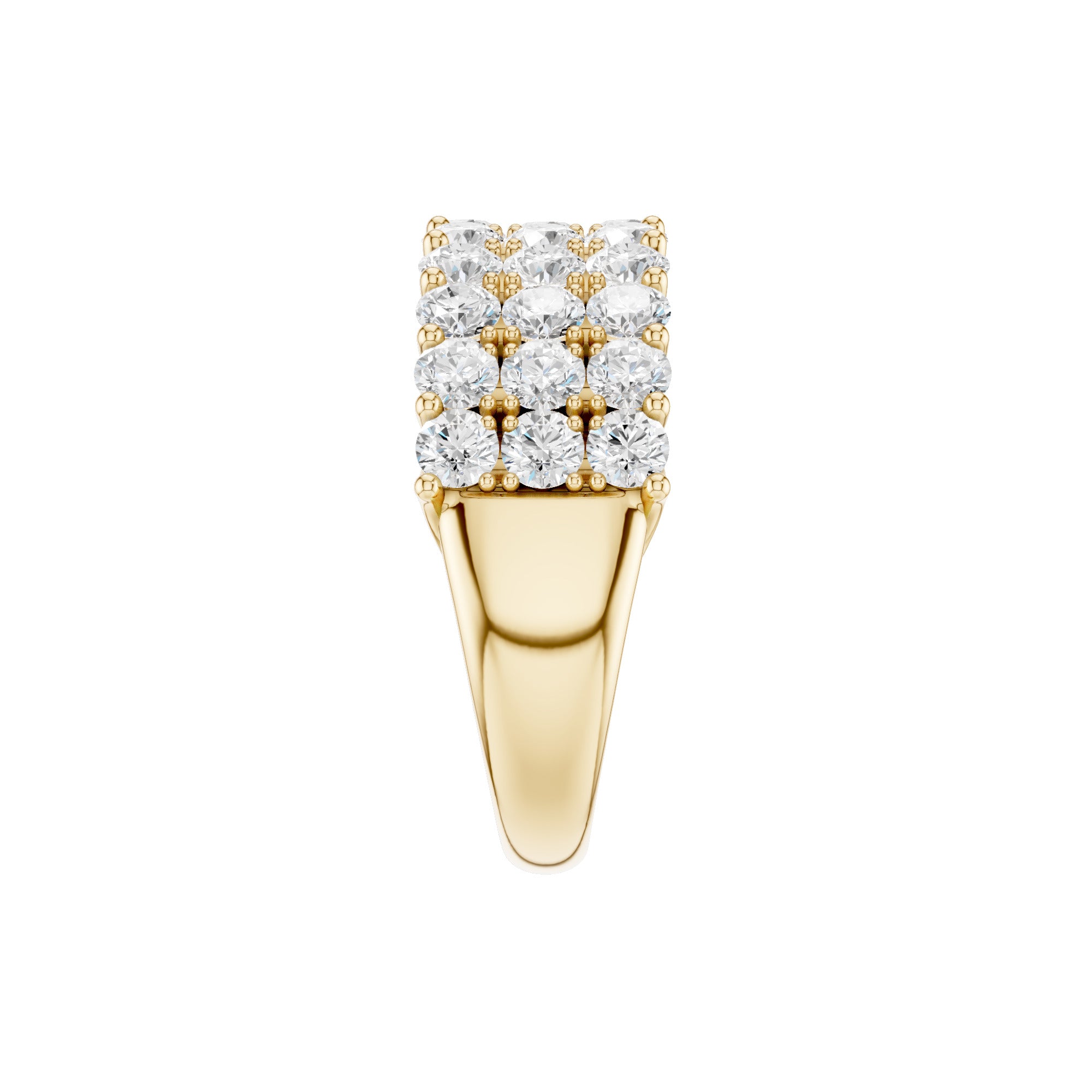 Lab-diamant bred pavéring 2,00 ct F/VS – 9K gult gull