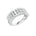 Bred pavéring 2,00 ct F/VS – 9K hvitt gull, sett skrått forfra