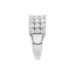 Bred pavéring 2,00 ct F/VS – 9K hvitt gull, sett ovenfra