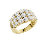 Lab-diamant cocktailring 3,00 ct F/VS – 9K gult gull