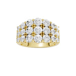 Lab-diamant cocktailring 3,00 ct F/VS – 9K gult gull
