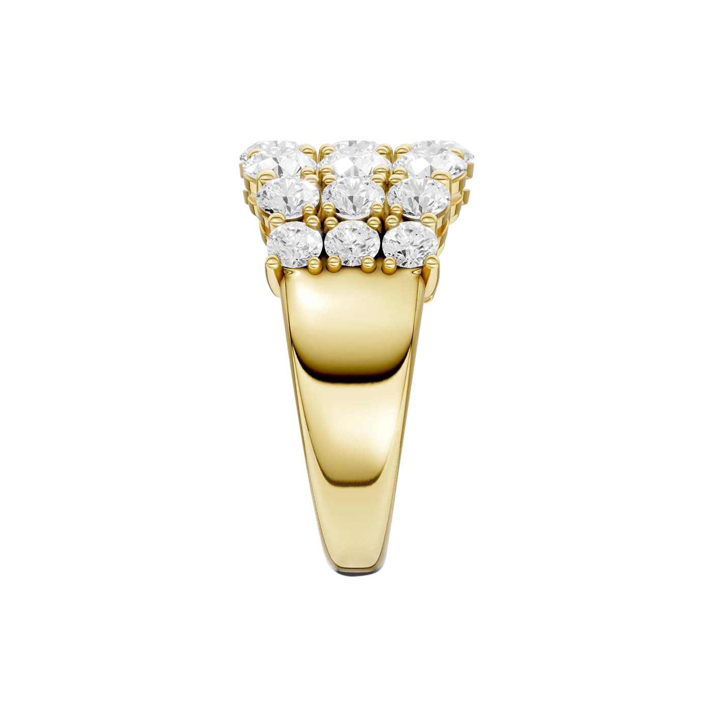 Lab-diamant cocktailring 3,00 ct F/VS – 9K gult gull