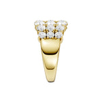 Lab-diamant cocktailring 3,00 ct F/VS – 9K gult gull
