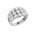 Cocktailring 3,00 ct F/VS – 9K hvitt gull, sett skrått forfra