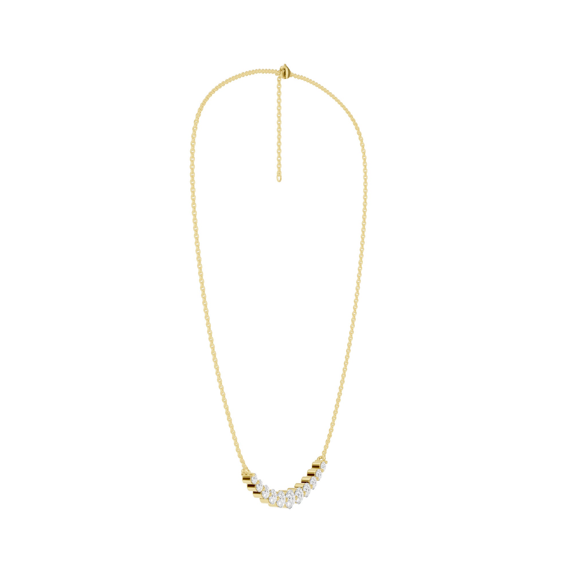 Lab-diamant collier 1,00 ct E-F/VS – 9K gult gull