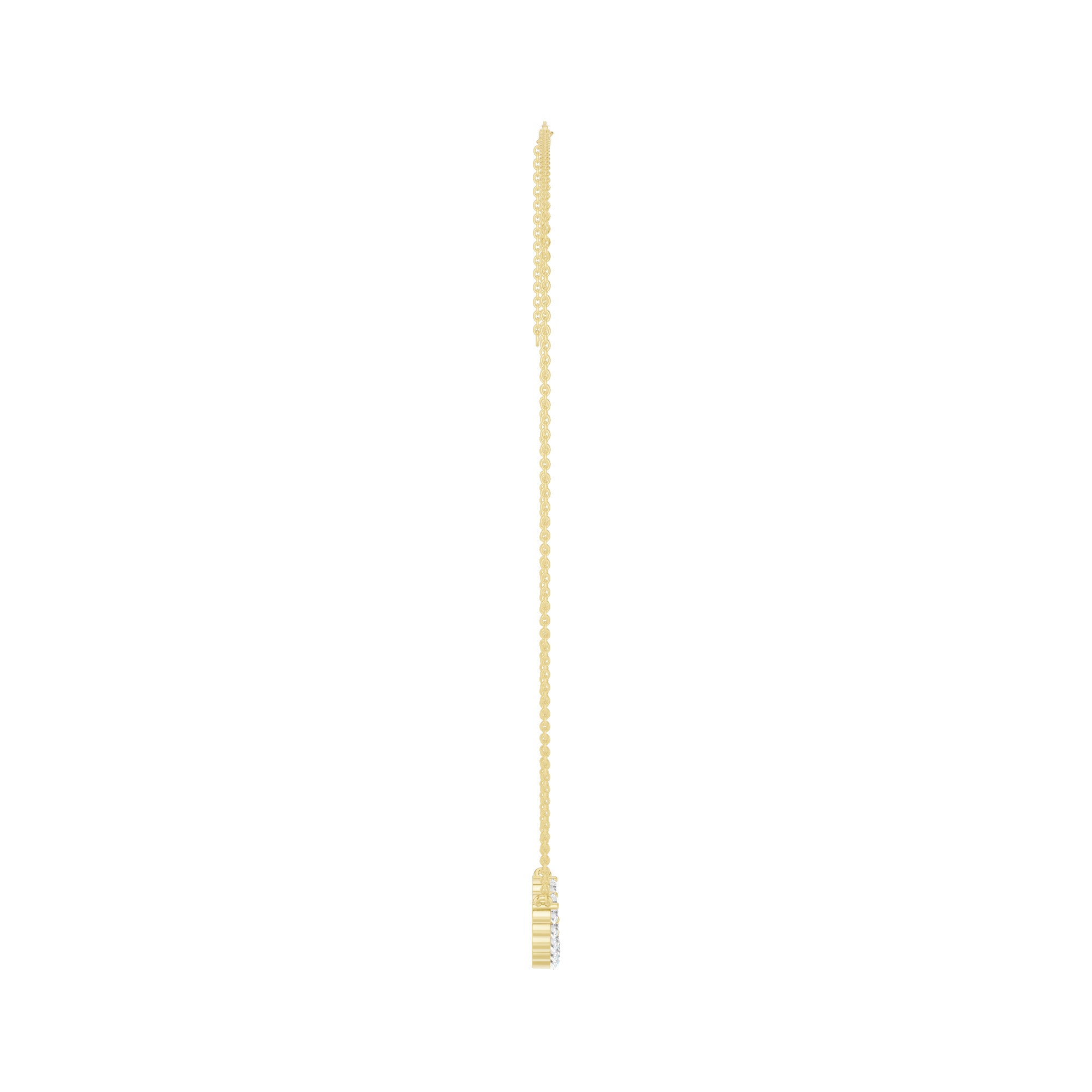 Lab-diamant collier 1,00 ct E-F/VS – 9K gult gull