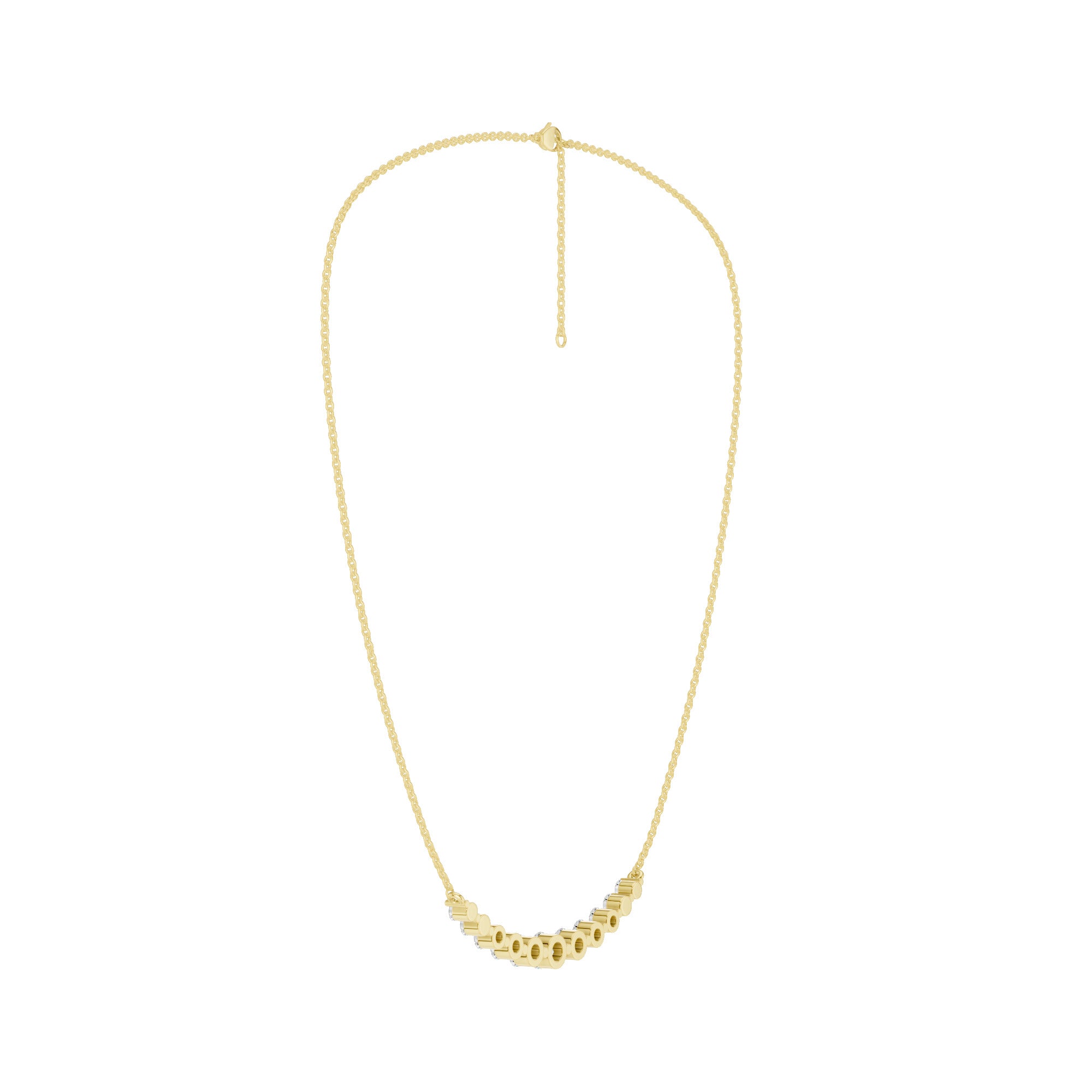 Lab-diamant collier 1,00 ct E-F/VS – 9K gult gull