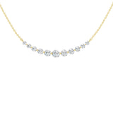 Lab-diamant collier 1,00 ct E-F/VS – 9K gult gull