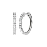 Lab-diamant creoler 0,20 ct F/VS – 9K hvitt gull