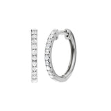 Lab-diamant creoler 0,20 ct F/VS – 9K hvitt gull
