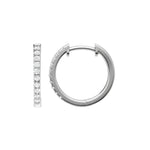 Lab-diamant creoler 0,20 ct F/VS – 9K hvitt gull