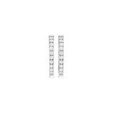 Lab-diamant creoler 0,20 ct F/VS – 9K hvitt gull