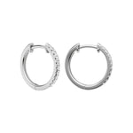 Lab-diamant creoler 0,20 ct F/VS – 9K hvitt gull