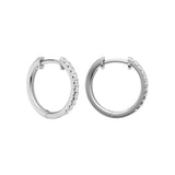 Lab-diamant creoler 0,20 ct F/VS – 9K hvitt gull