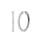 Lab-diamant creoler 0,33 ct F/VS – 9K hvitt gull