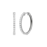Lab-diamant creoler 0,33 ct F/VS – 9K hvitt gull