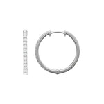 Lab-diamant creoler 0,33 ct F/VS – 9K hvitt gull