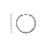 Lab-diamant creoler 0,33 ct F/VS – 9K hvitt gull