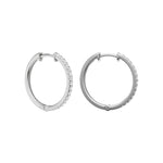 Lab-diamant creoler 0,33 ct F/VS – 9K hvitt gull