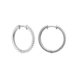 Lab-diamant creoler 0,33 ct F/VS – 9K hvitt gull