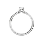 Lab-diamant enstensring oval 0,25 ct F/VS – 9K hvitt gull
