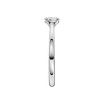 Lab-diamant enstensring oval 0,25 ct F/VS – 9K hvitt gull