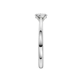 Lab-diamant enstensring oval 0,25 ct F/VS – 9K hvitt gull