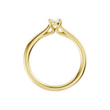 Lab-diamant enstensring oval 0,50 ct F/VS – 9K gult gull