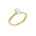 Lab-diamant enstensring oval 0,75 ct F/VS – 9K gult gull