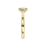 Lab-diamant enstensring oval 0,75 ct F/VS – 9K gult gull