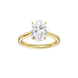 Lab-diamant enstensring oval 2,00 ct F/VS – 9K gult gull