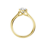 Lab-diamant enstensring oval 2,00 ct F/VS – 9K gult gull