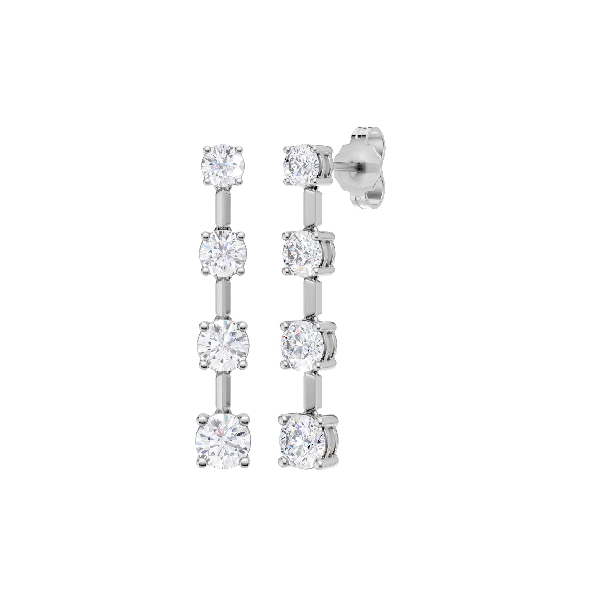 Lab-diamant øreheng 2,36 ct F/VS – 9K hvitt gull