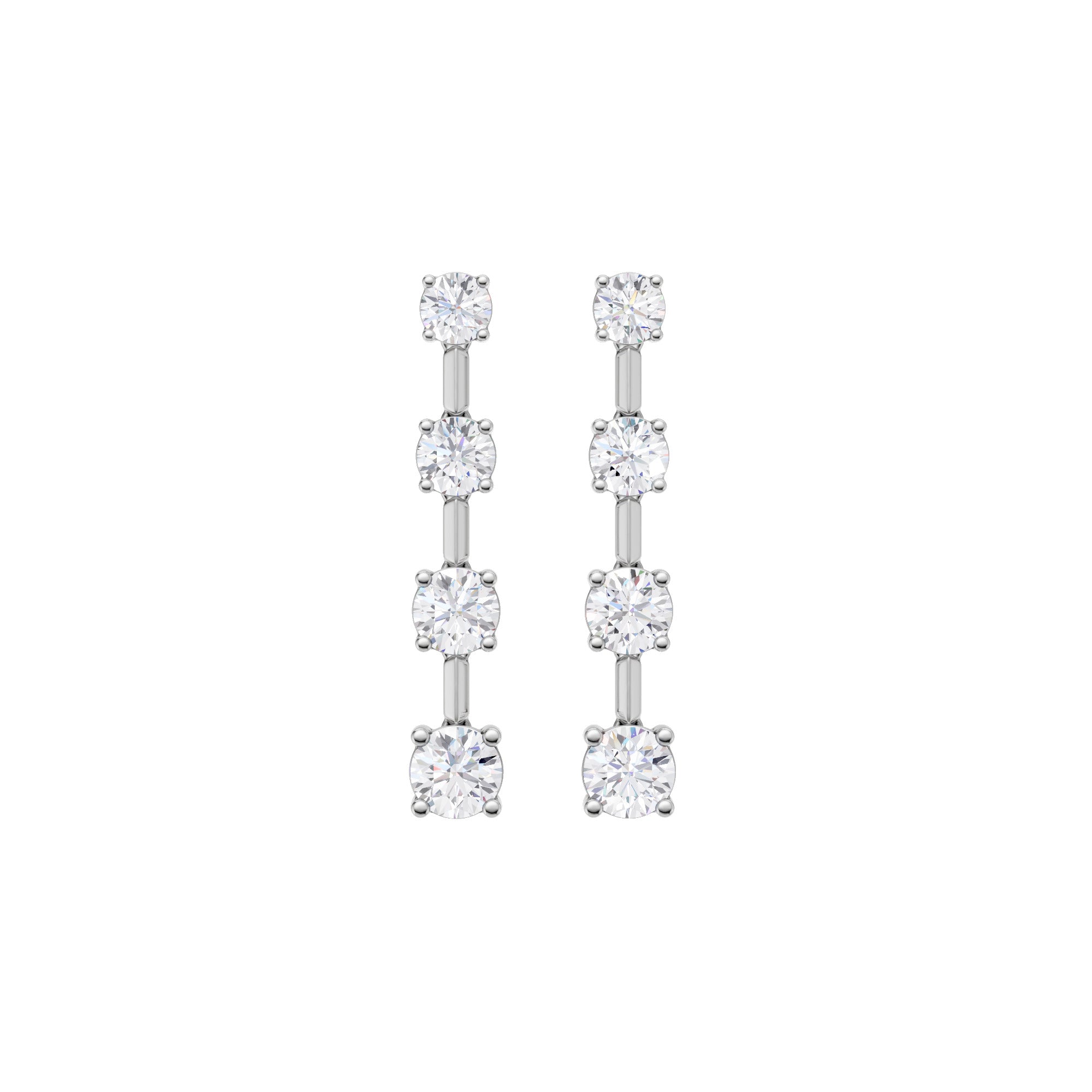Lab-diamant øreheng 2,36 ct F/VS – 9K hvitt gull