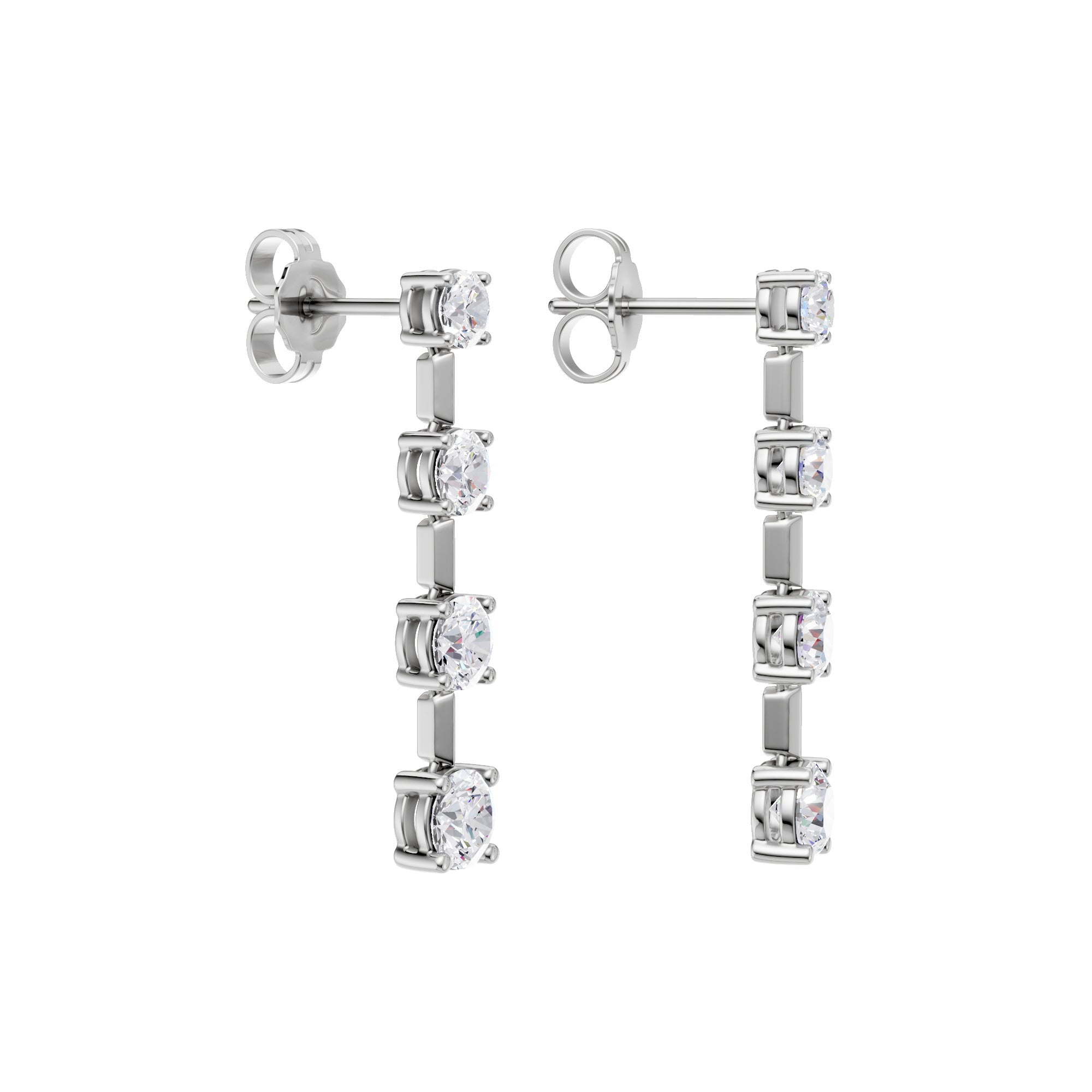 Lab-diamant øreheng 2,36 ct F/VS – 9K hvitt gull
